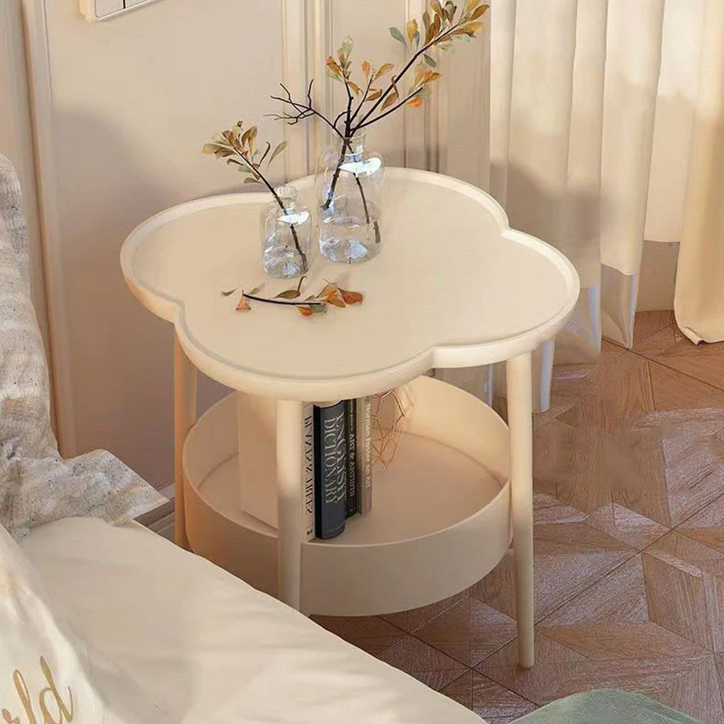 Two-Tier Clover-Shaped Side Table