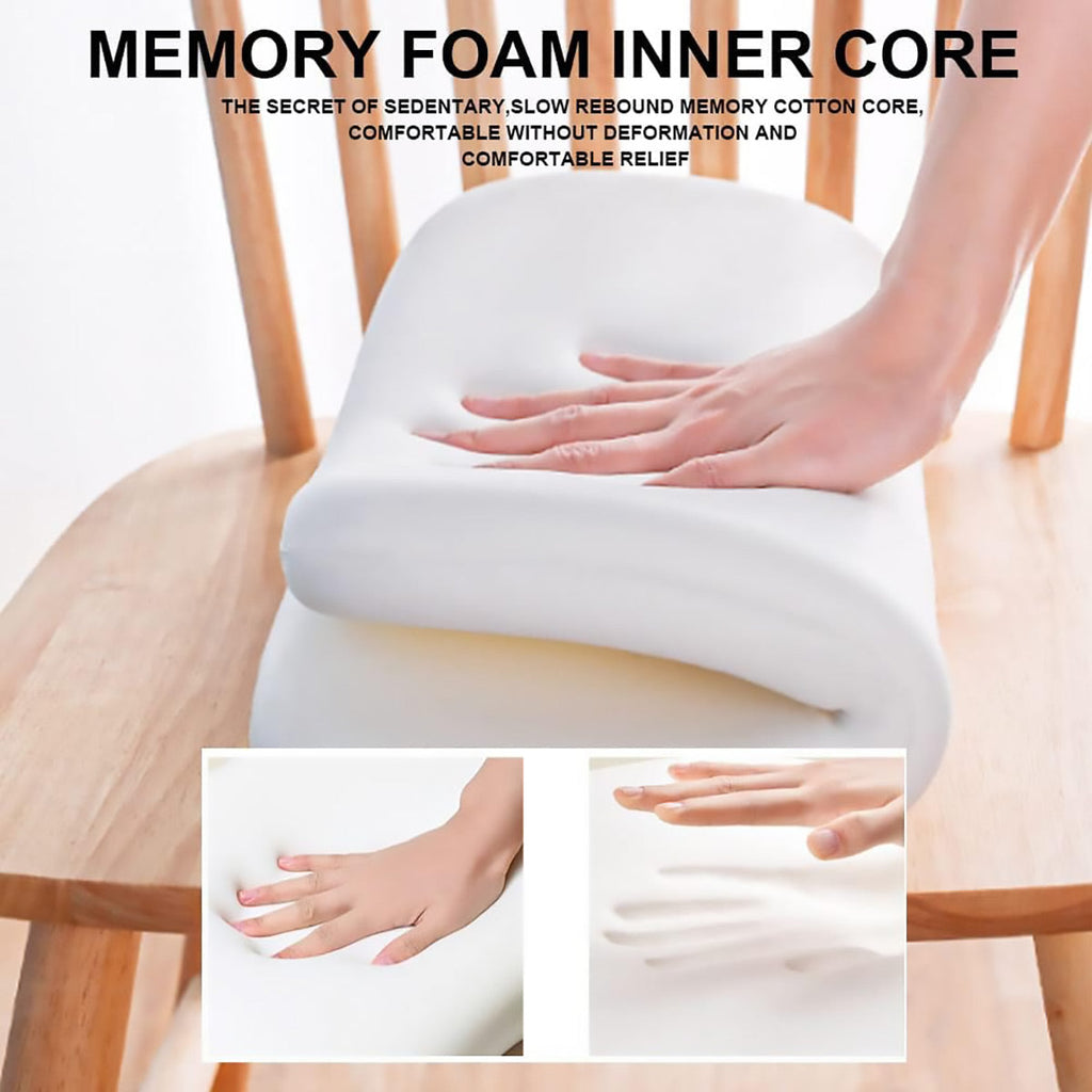Memory Foam Seat Pad with Soft Milk Silk Cover