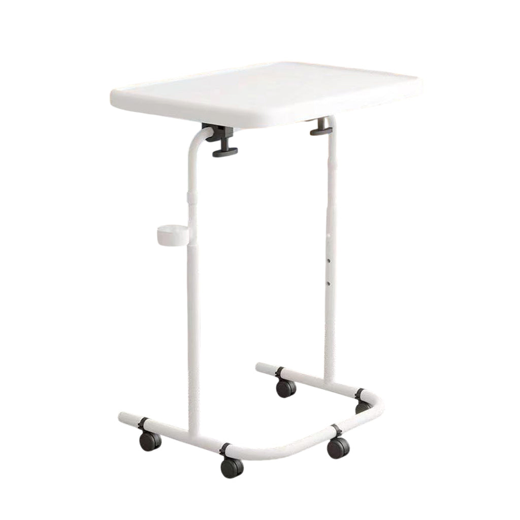Mobile Laptop Cart Featuring Tilt Top and Cup Holder