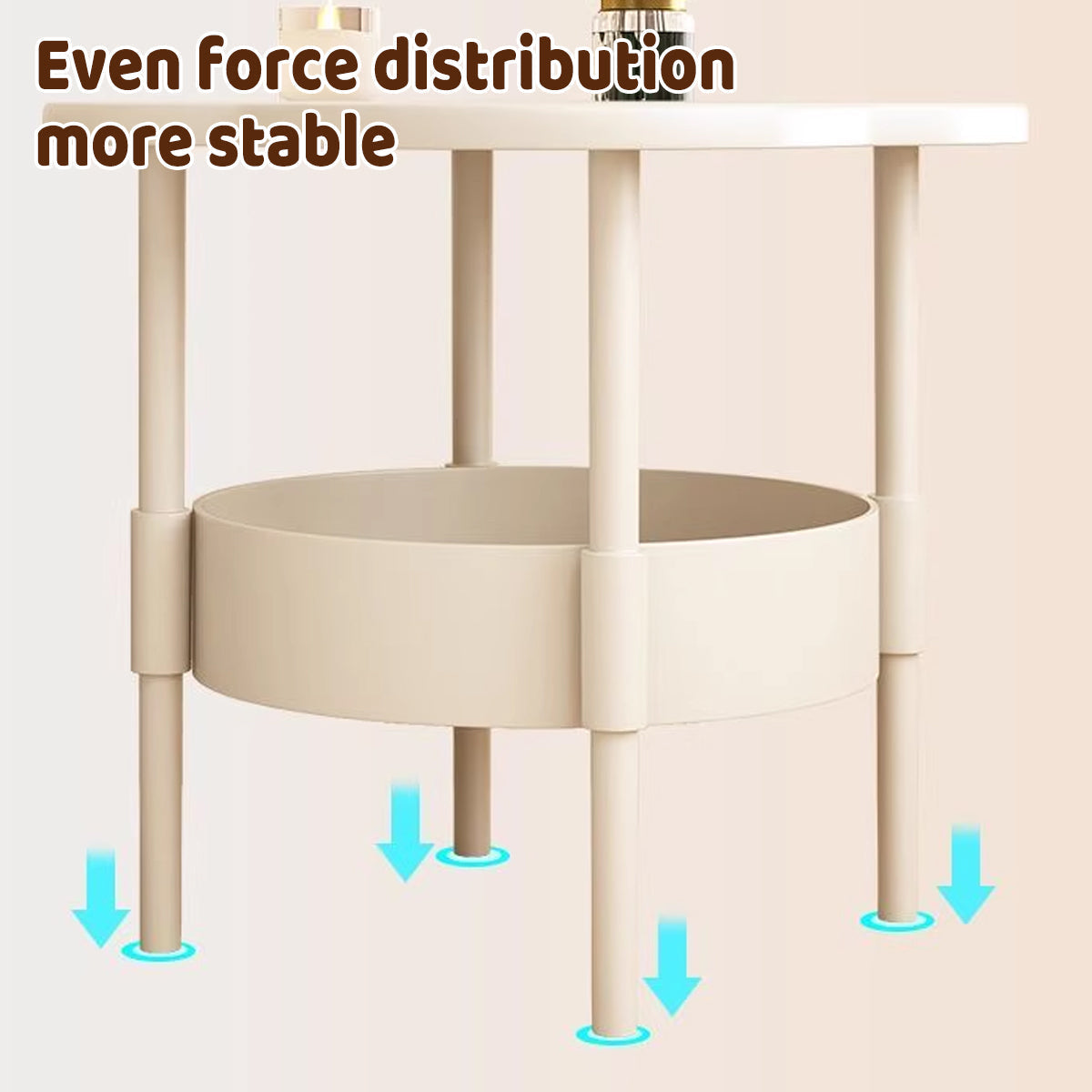 Two-Tier Clover-Shaped Side Table