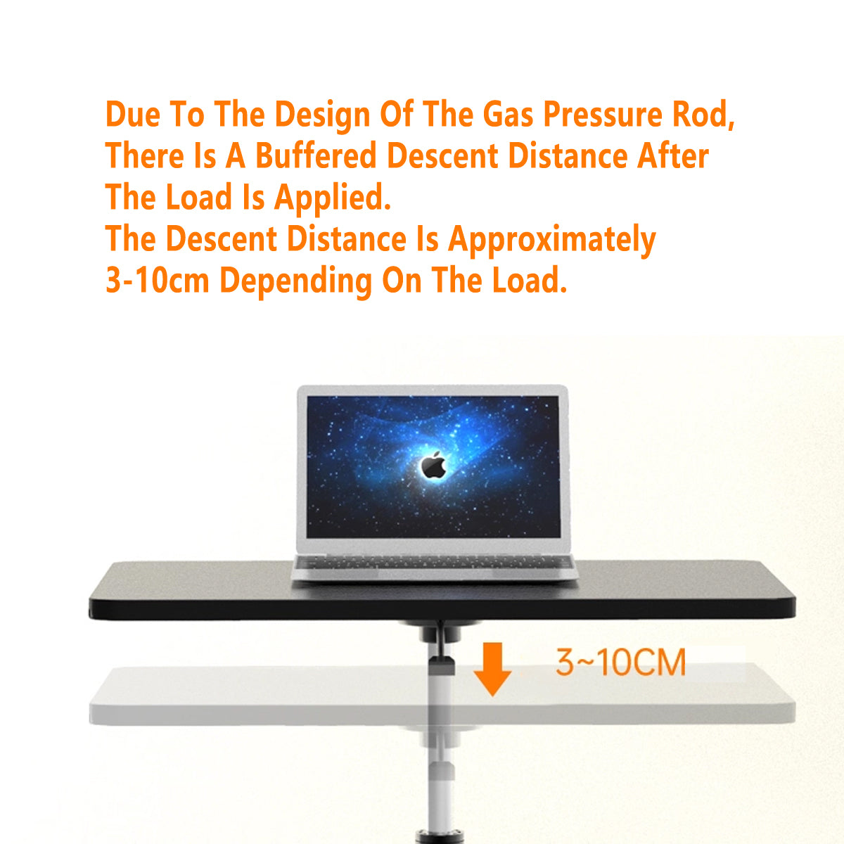 Gas-Lift Sit-Stand Table Featuring Star Legs