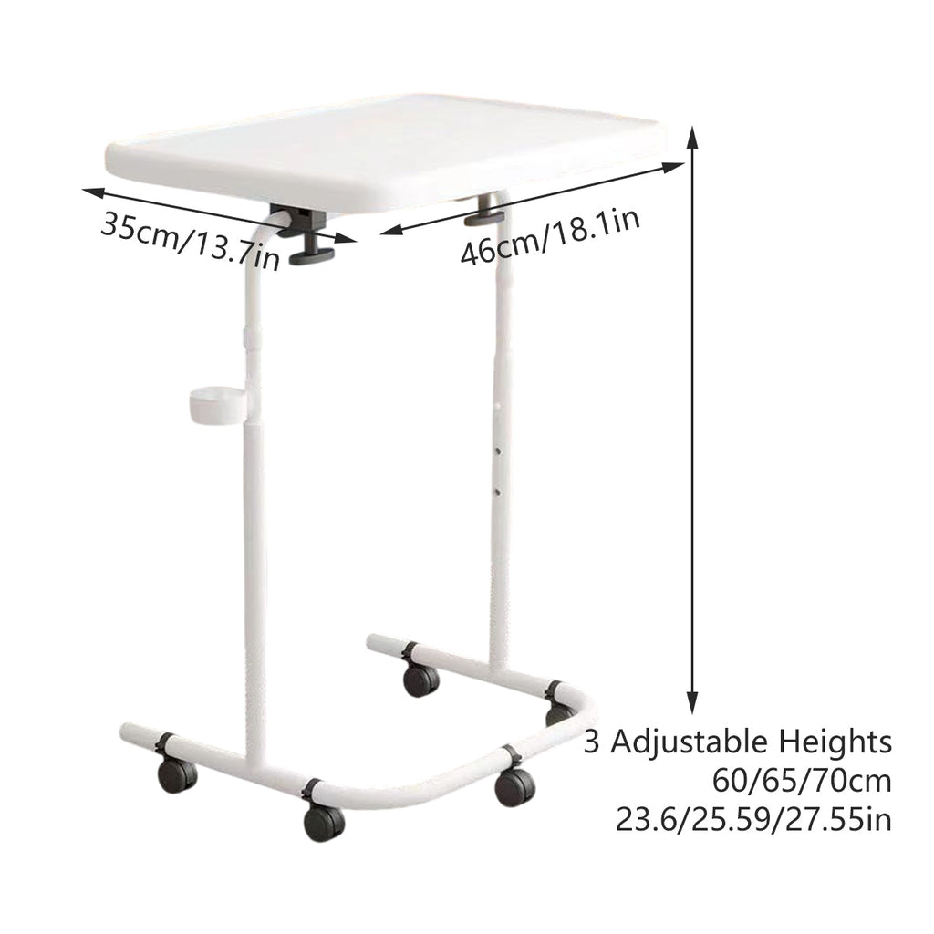 Mobile Laptop Cart Featuring Tilt Top and Cup Holder