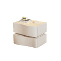 Wavy Bedside Storage Cabinet 45cm Bedroom Nightstand with Hidden Handle