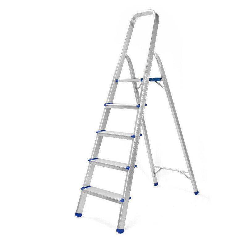 3/4/5 Step Multi-Purpose Folding Ladder Aluminium Light Weight Non Slip Platform - Aimall