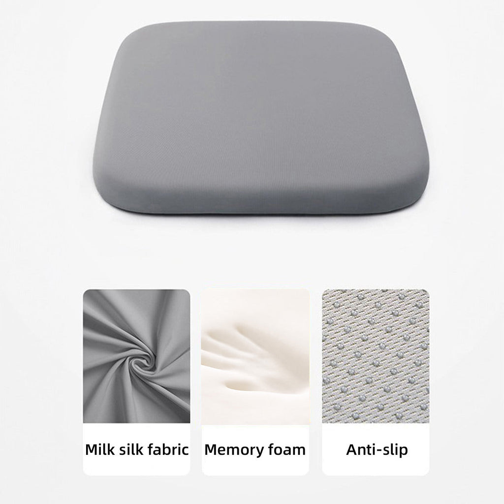Memory Foam Seat Pad with Soft Milk Silk Cover