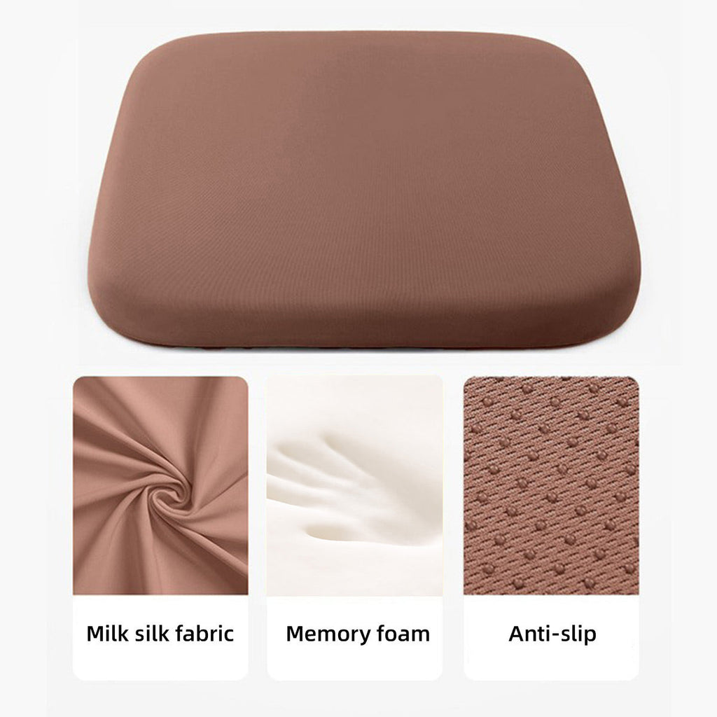 Memory Foam Seat Pad with Soft Milk Silk Cover
