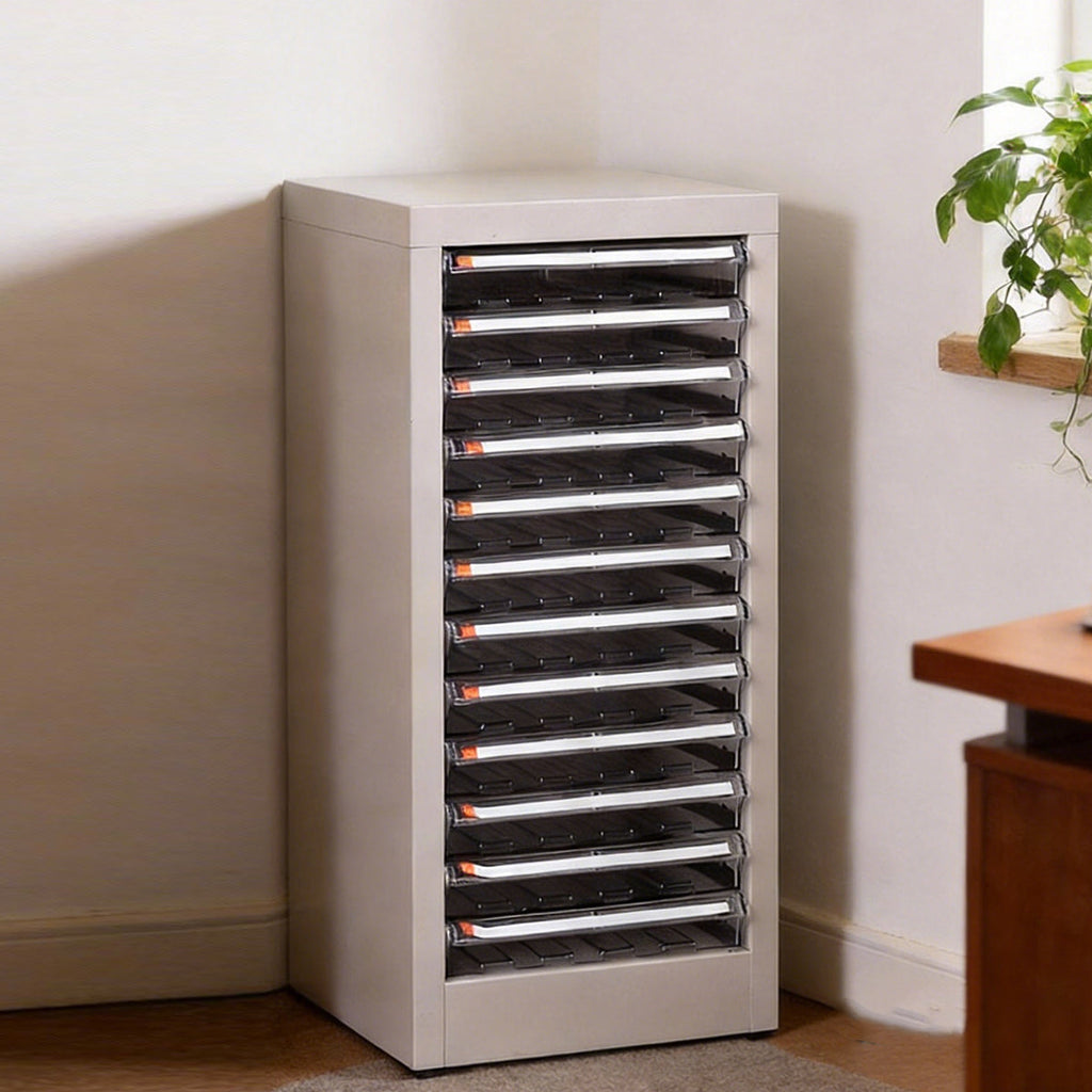 A4 Storage Tower with 5 or 12 Clear-Front Drawers
