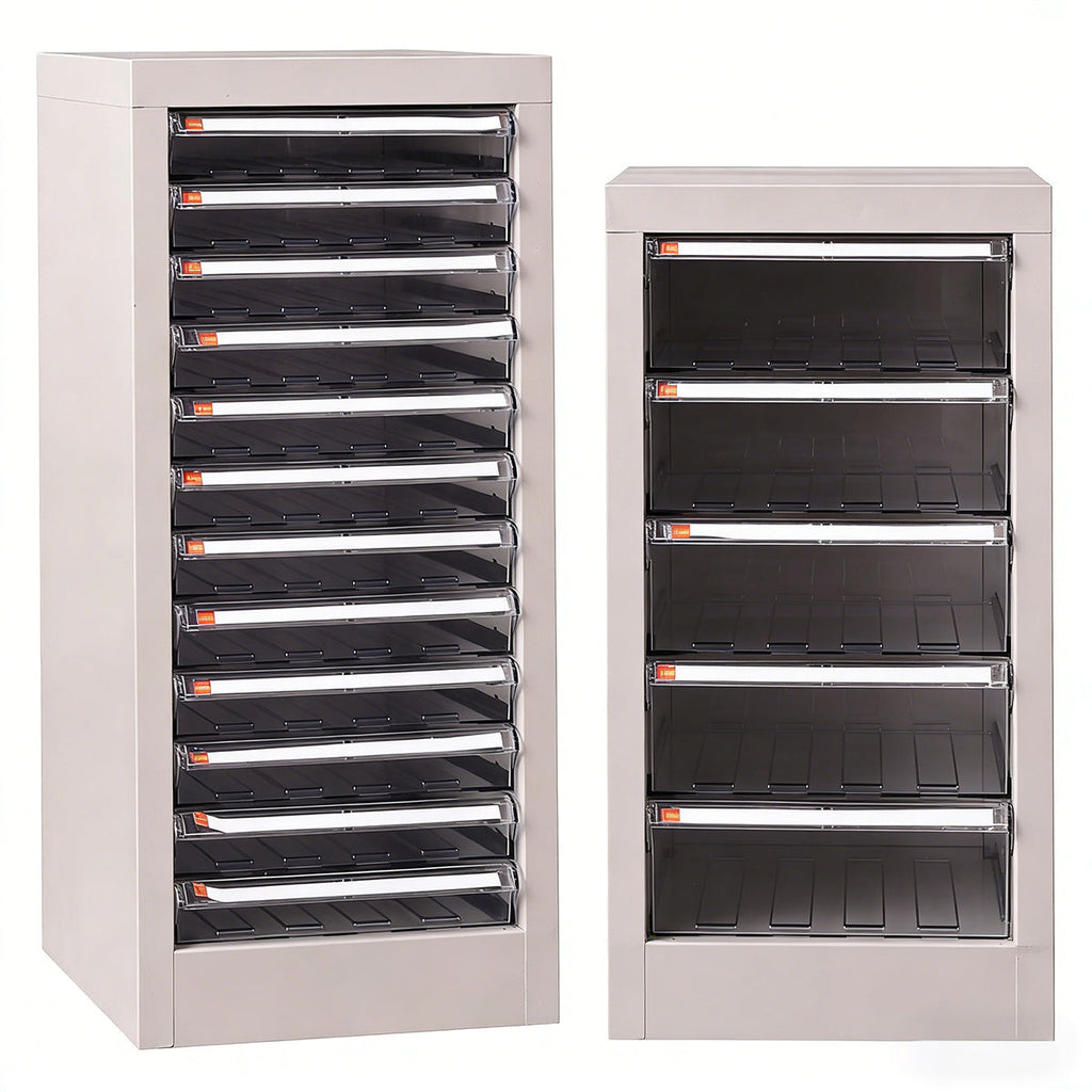 A4 Storage Tower with 5 or 12 Clear-Front Drawers