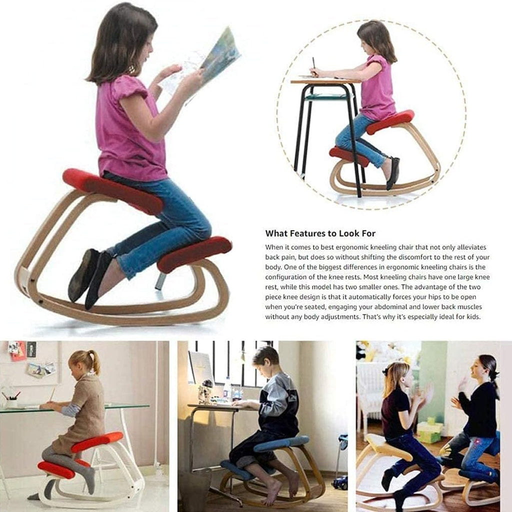 Posture Kneeling Stool Featuring a Rocking Base
