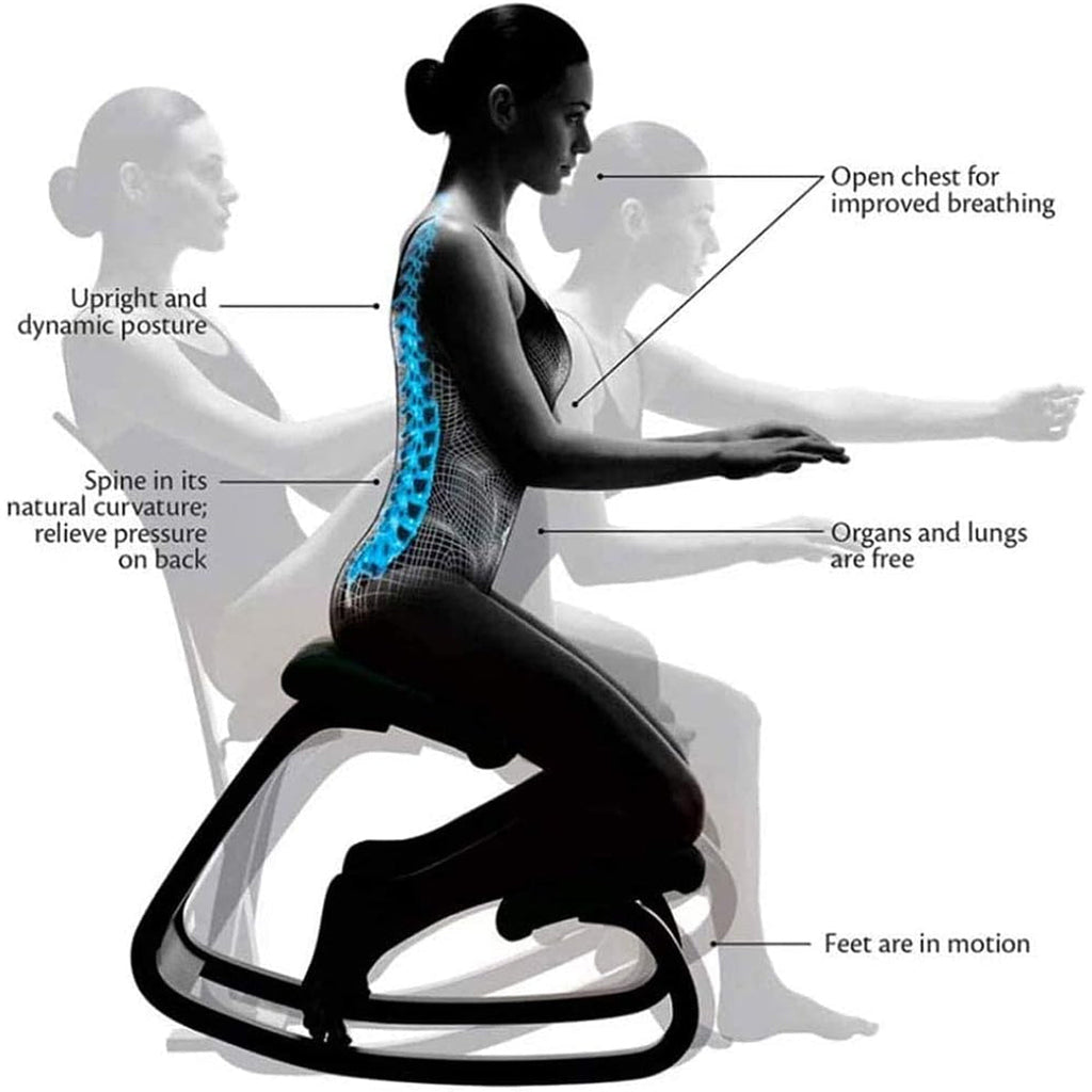 Posture Kneeling Stool Featuring a Rocking Base