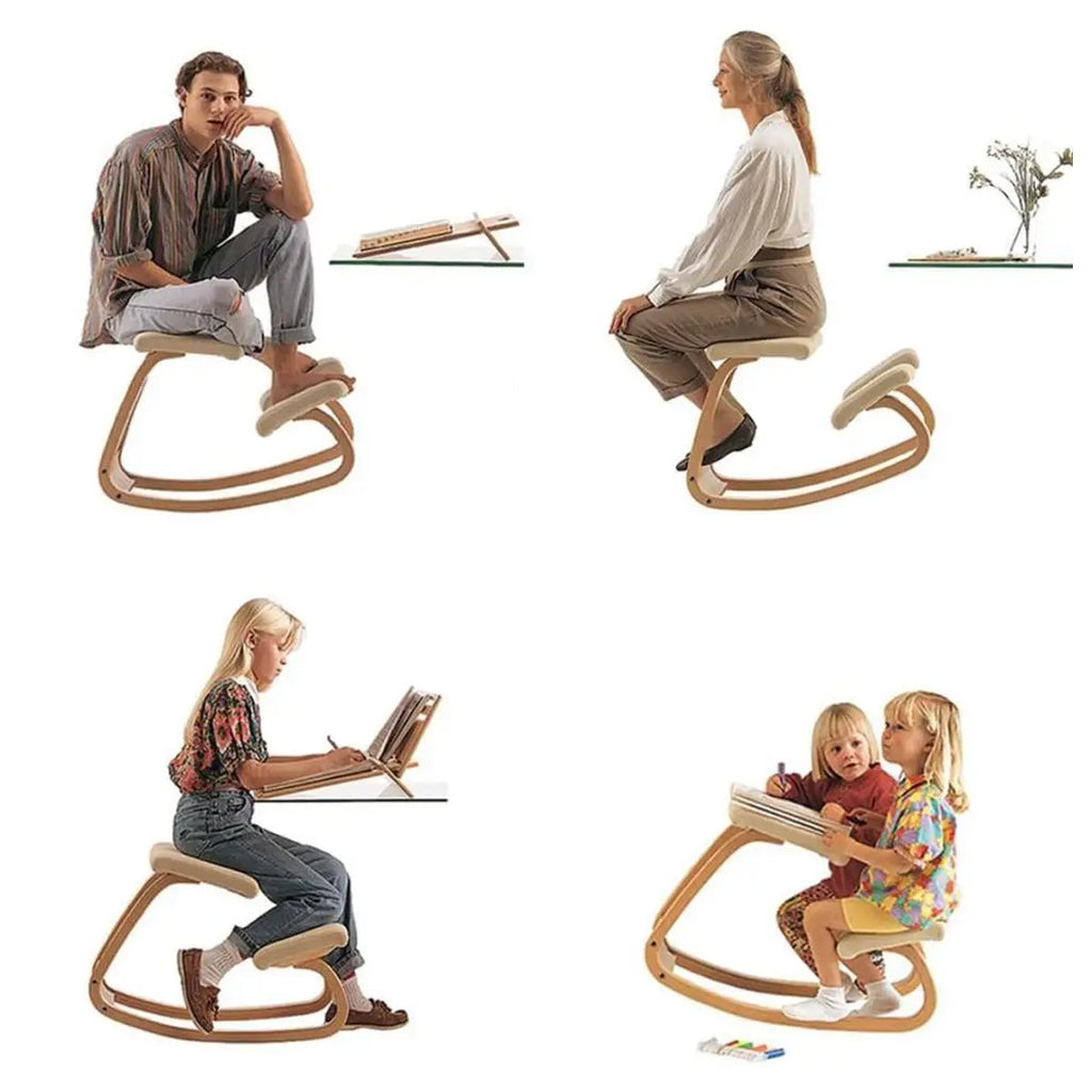 Posture Kneeling Stool Featuring a Rocking Base
