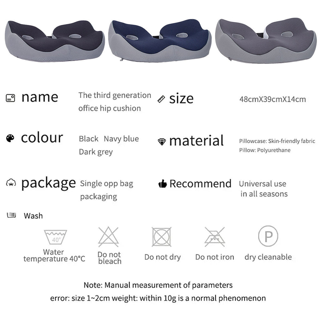 U-Hollow Ventilated Memory Foam Seat Cushion