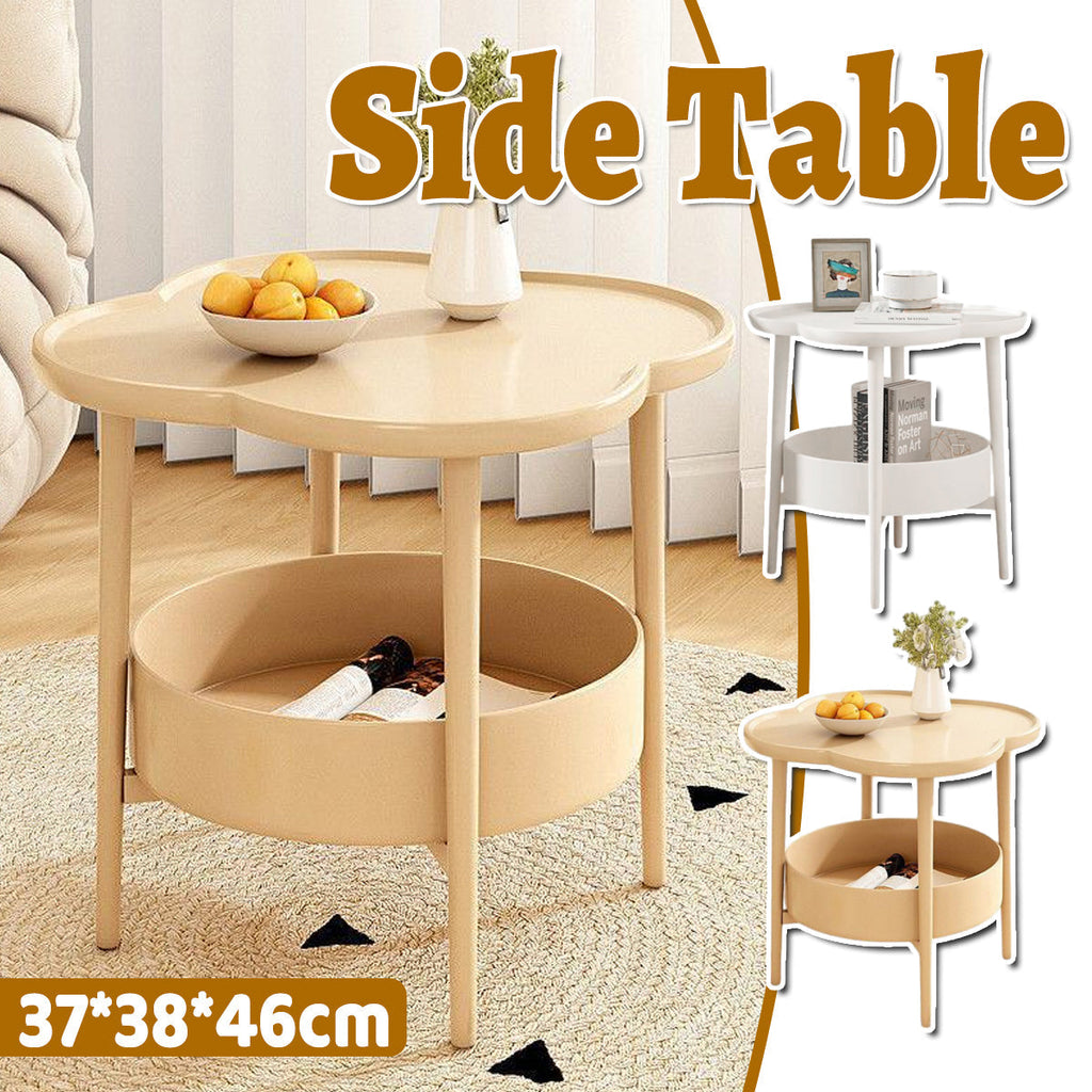 Two-Tier Clover-Shaped Side Table