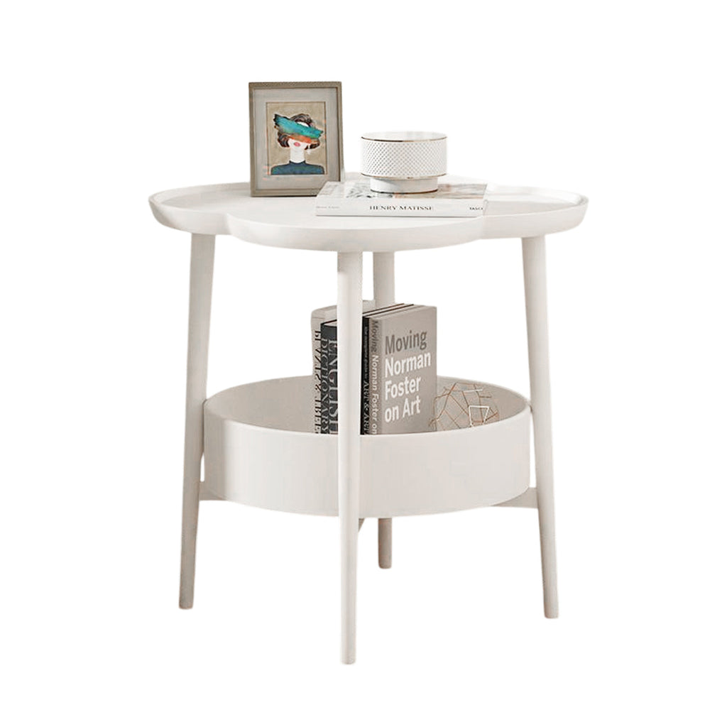 Two-Tier Clover-Shaped Side Table