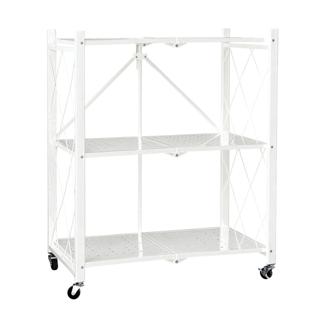 Ready-to-Use Foldable Kitchen Trolley on Wheels