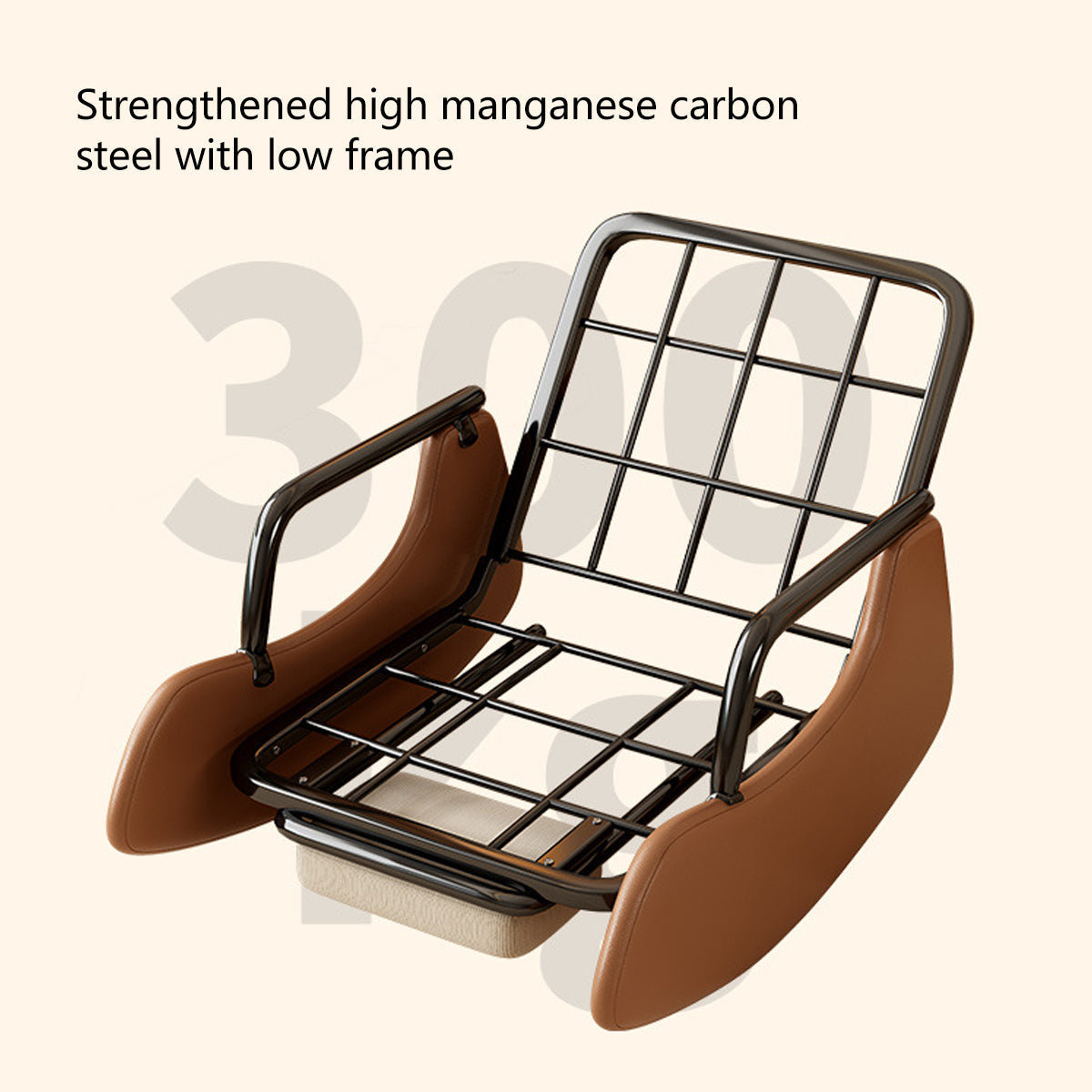 Foldable Lounge Recliner with a Solid Wood Base
