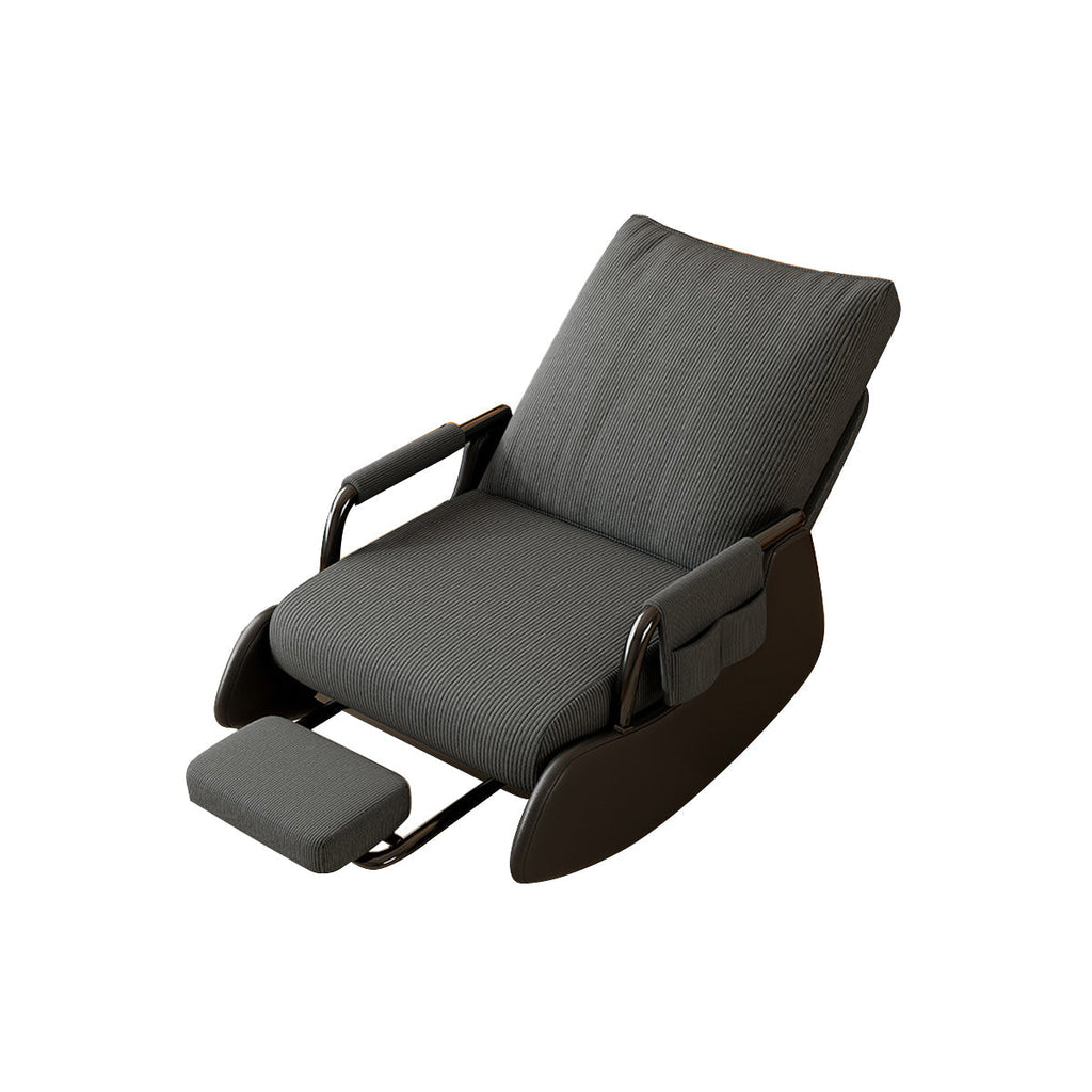 Foldable Lounge Recliner with a Solid Wood Base